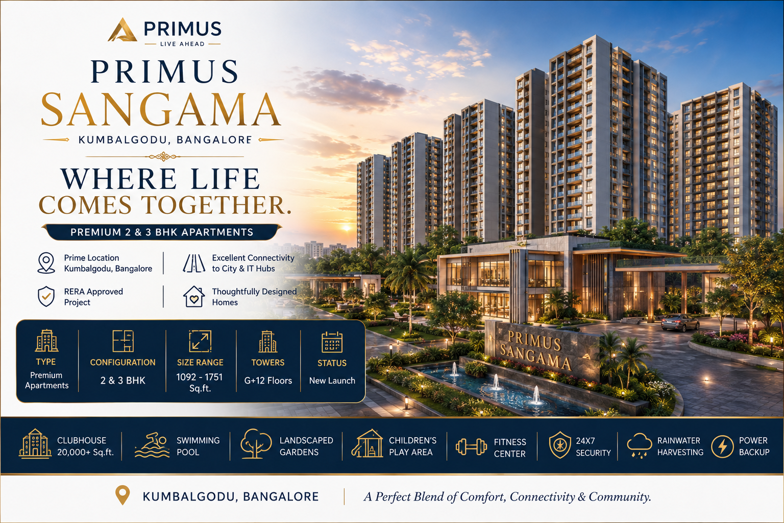 Primus Sangama - Premium Senior Citizen Apartments Bangalore